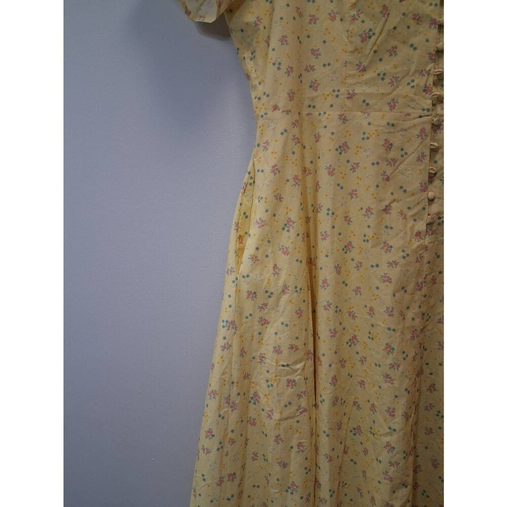 Ivy city co womens size 16 long maxi dress yellow floral cottagecore pockets - Picture 2 of 10